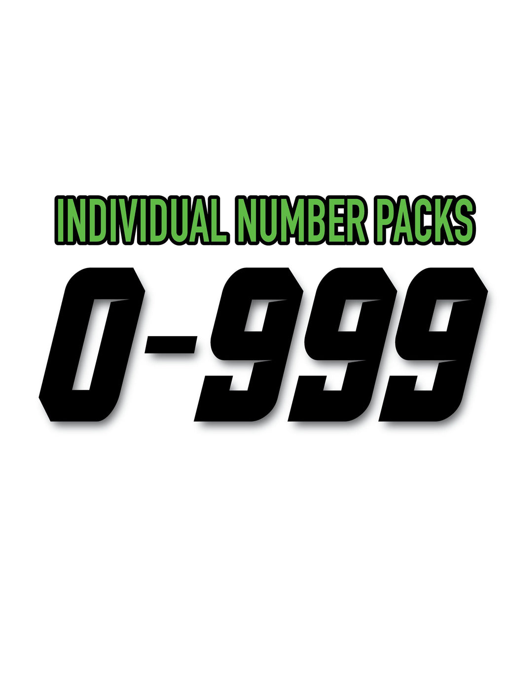 Individual Number Decals, Waterproof Racing Stickers, Car Decals, Personalized Stickers, Racing Decals