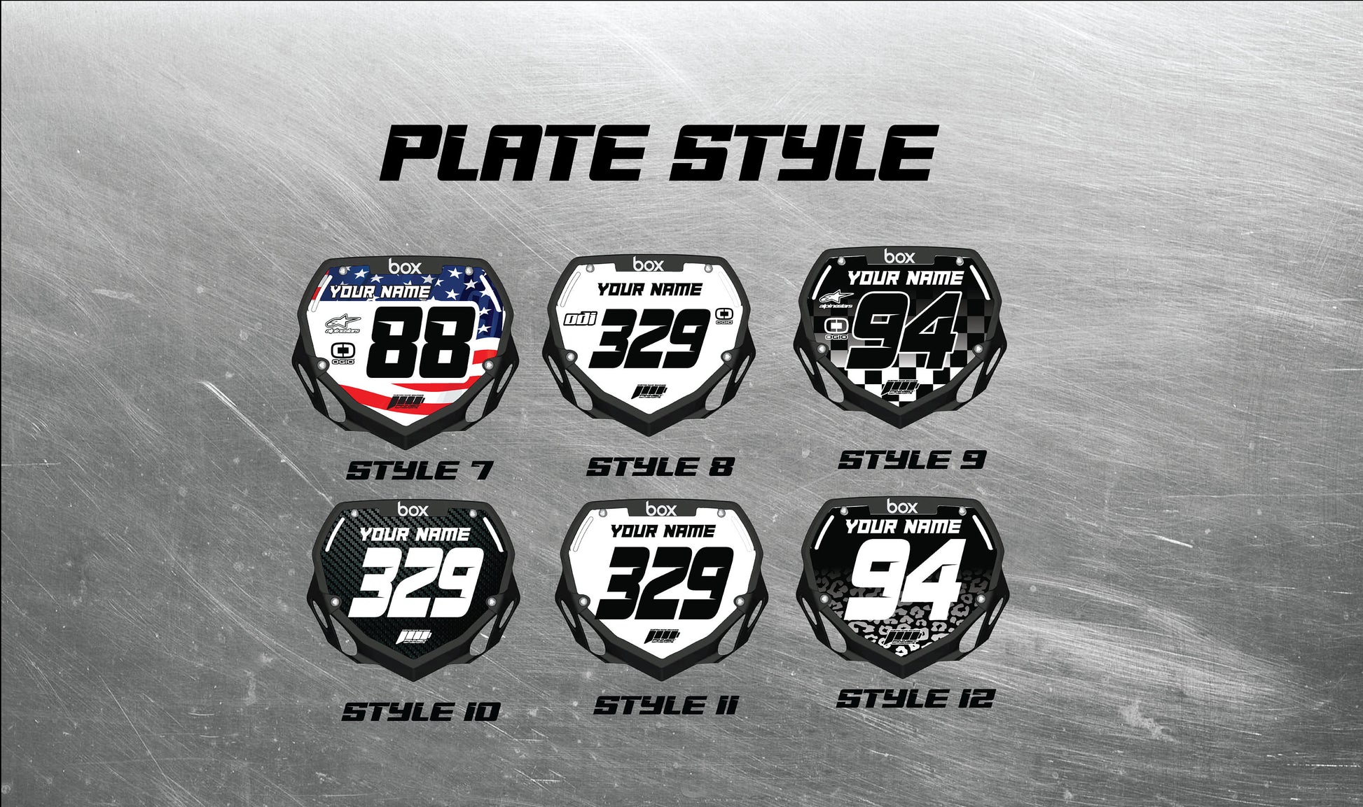 Personalized Box BMX Number Plate Decals, Custom Box Plate decals, Box BMX Plate Decals, BMX Decals