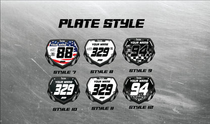 Personalized Box BMX Number Plate Decals, Custom Box Plate decals, Box BMX Plate Decals, BMX Decals