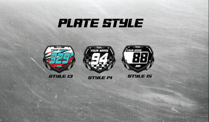 Personalized Box BMX Number Plate Decals, Custom Box Plate decals, Box BMX Plate Decals, BMX Decals