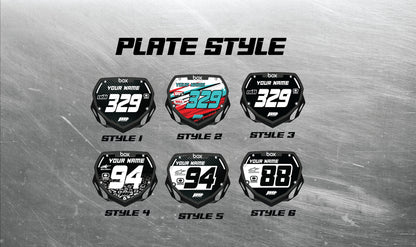 Full Color Chrome BMX Number Plate Decals, Chrome BMX Plate Decals, Chrome BMX Decals