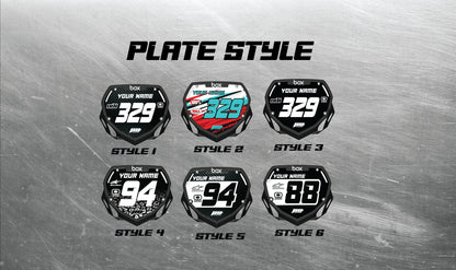 Personalized Box BMX Number Plate Decals, Custom Box Plate decals, Box BMX Plate Decals, BMX Decals