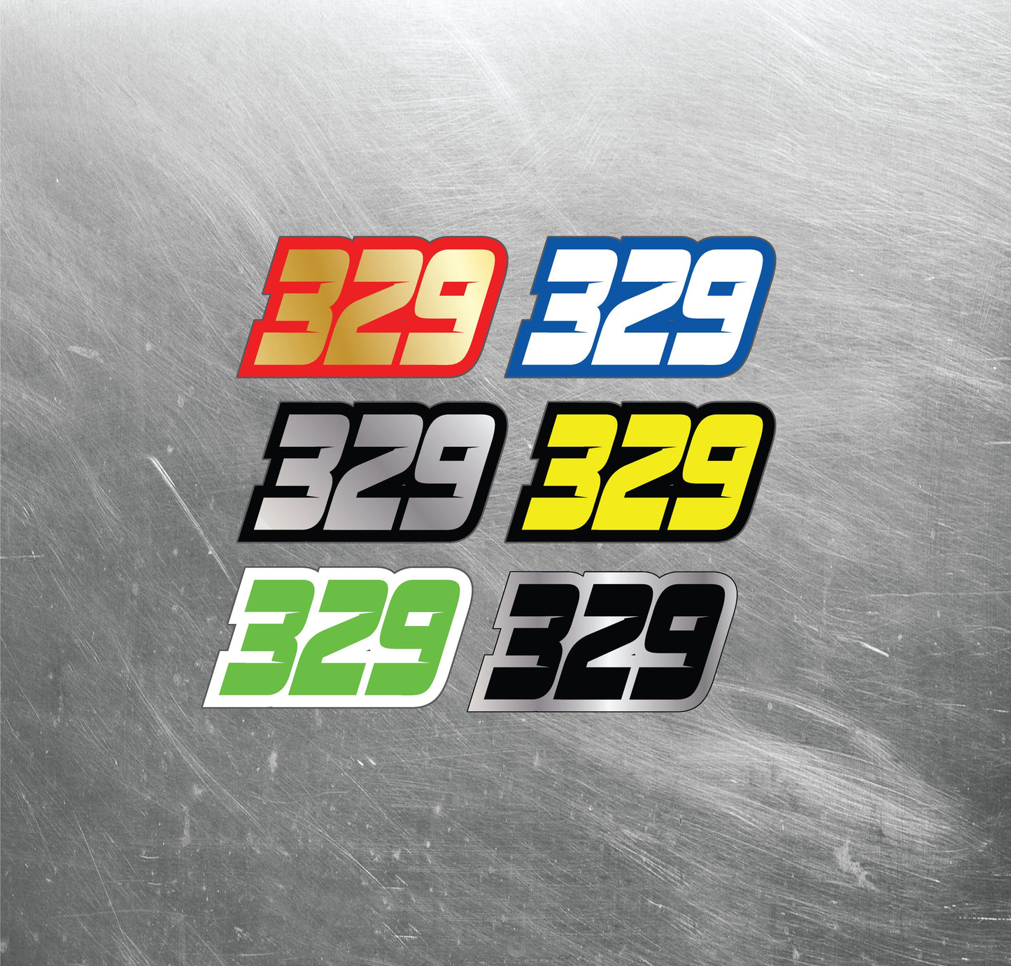 Personalized Number Decal Packs, Non-laminated Custom Stickers, Custom Motorsports Decal Bundles, Personalized Sticker Packs