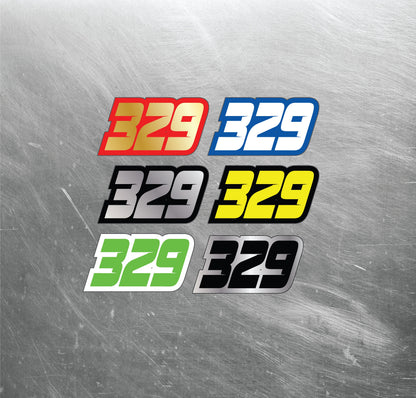 Personalized Number Decal Packs, Non-laminated Custom Stickers, Custom Motorsports Decal Bundles, Personalized Sticker Packs