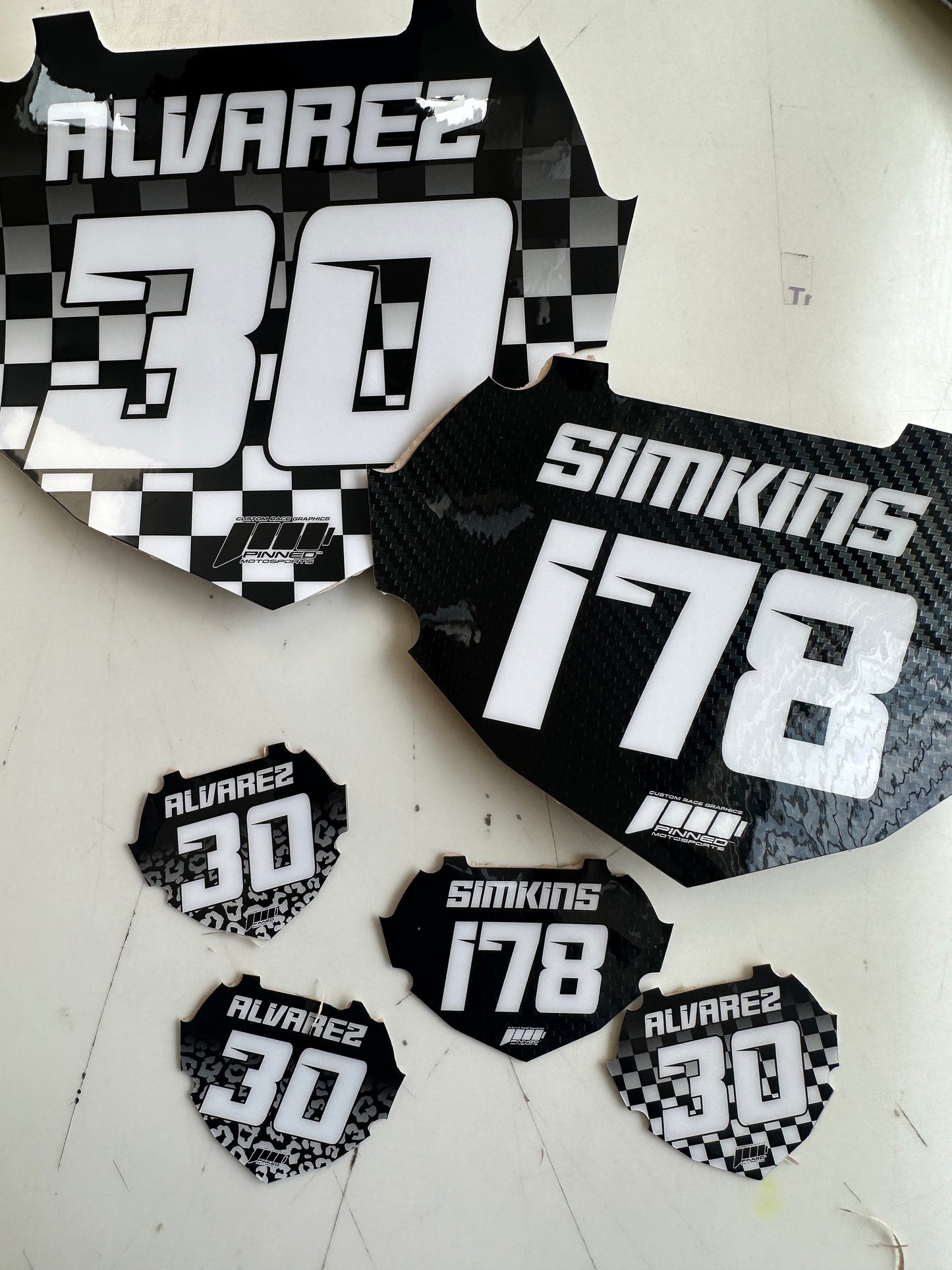 Personalized Box BMX Number Plate Decals, Custom Box Plate decals, Box BMX Plate Decals, BMX Decals