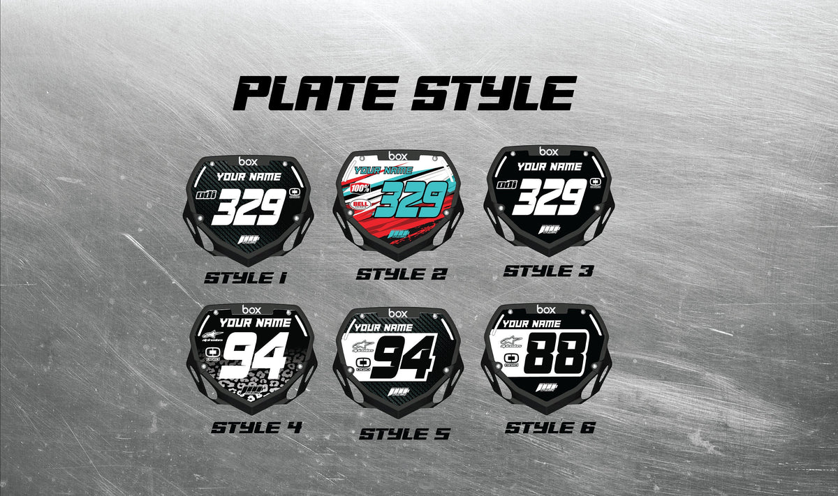 Personalized Box BMX Number Plate Decals, Custom Box Plate decals, Box BMX Plate Decals, BMX Decals