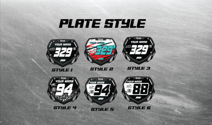 Personalized Box BMX Number Plate Decals, Custom Box Plate decals, Box BMX Plate Decals, BMX Decals