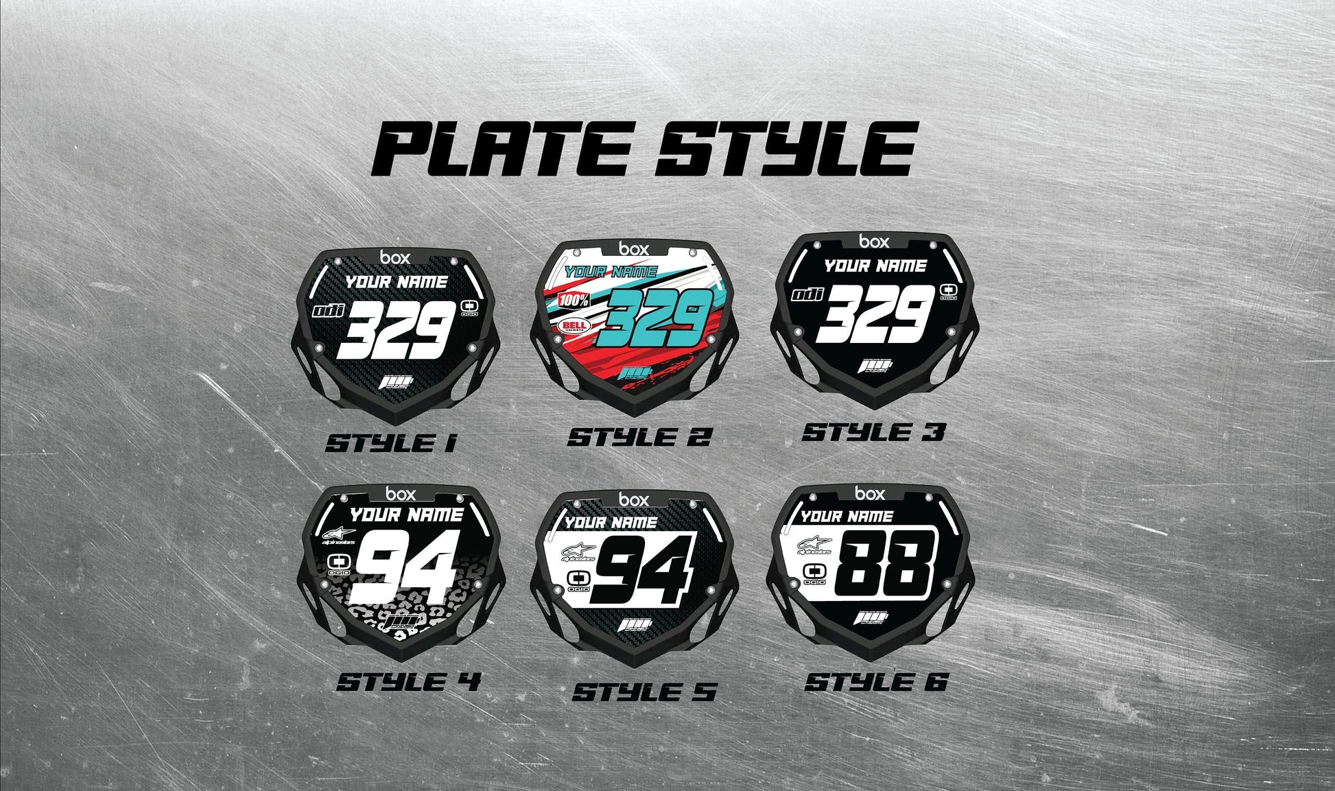 Personalized Box BMX Number Plate Decals, Custom Box Plate decals, Box BMX Plate Decals, BMX Decals