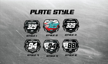 Personalized Box BMX Number Plate Decals, Custom Box Plate decals, Box BMX Plate Decals, BMX Decals
