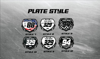 Personalized Box BMX Number Plate Decals, Custom Box Plate decals, Box BMX Plate Decals, BMX Decals