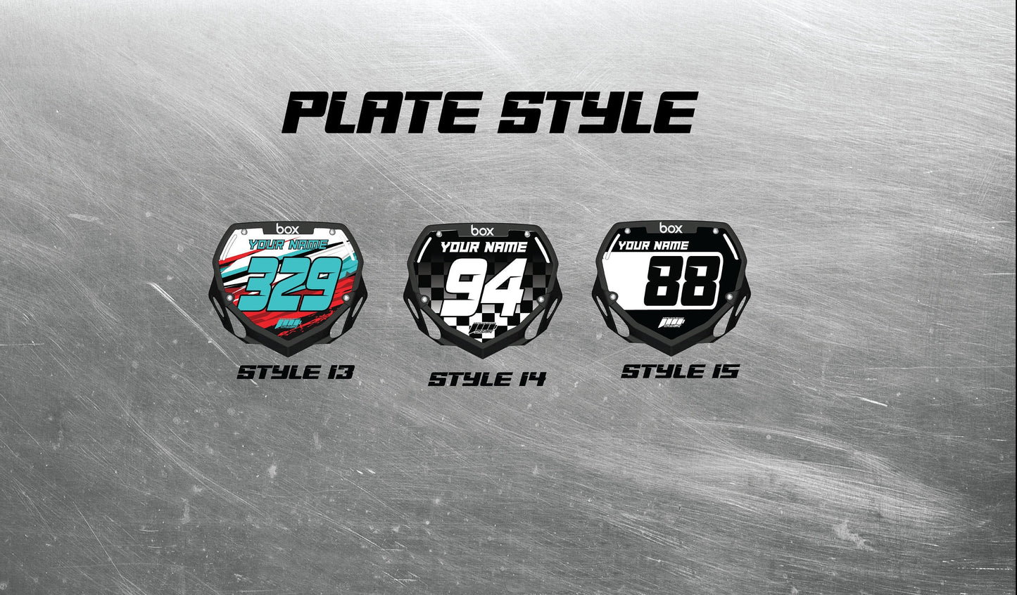 Personalized Box BMX Number Plate Decals, Custom Box Plate decals, Box BMX Plate Decals, BMX Decals
