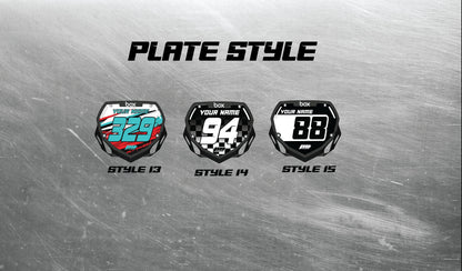 Personalized Box BMX Number Plate Decals, Custom Box Plate decals, Box BMX Plate Decals, BMX Decals
