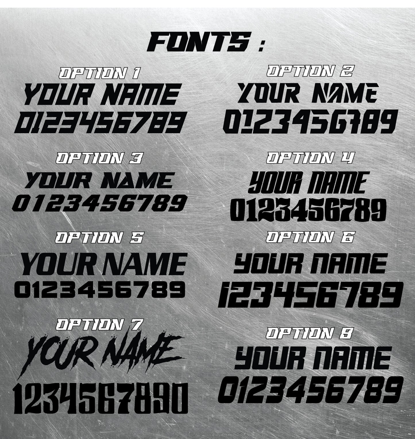 BMX Answer Style Number Plate Decals: Personalized Plates, BMX Graphics | Fast Shipping