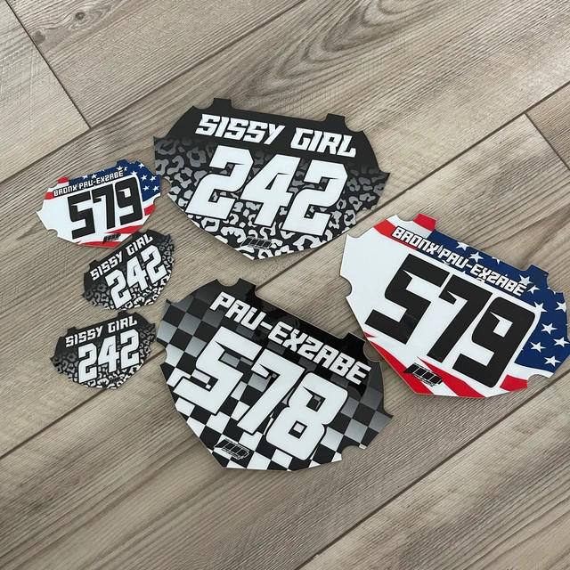 BMX Number Plate Bundle, Custom Box Plate decals, Box BMX Plate Decals, BMX Decals
