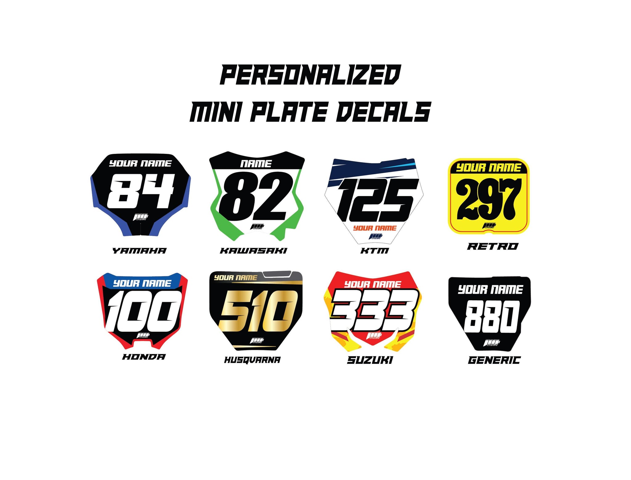 4" Holographic Mini Plate Decals / Holographic Mx Plate decal