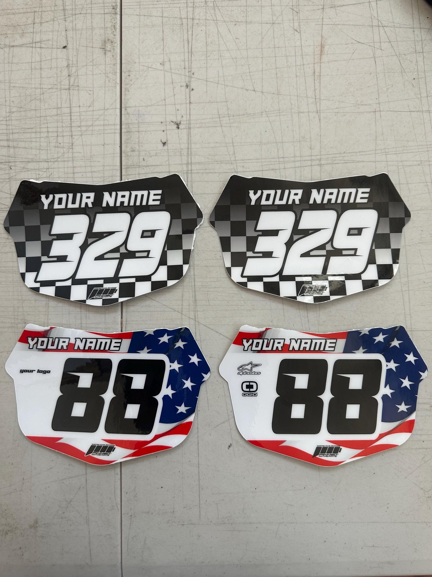 Tangent BMX Style Graphics, Tangent Plate Decals, Personalized Number Plate Graphics