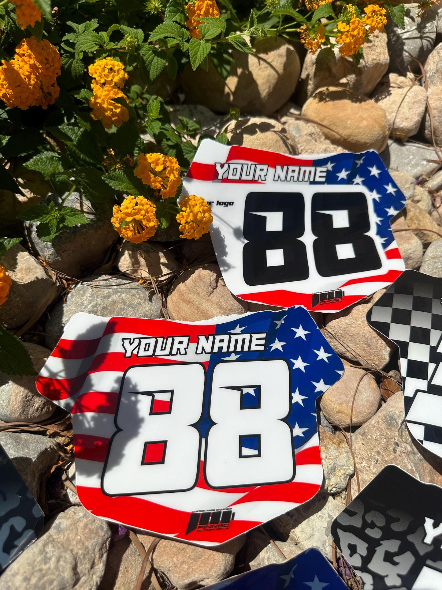 Tangent BMX Style Graphics, Tangent Plate Decals, Personalized Number Plate Graphics