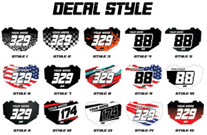 Stacyc Style Plate Graphics | Number Plate Decals | Personalized Plate Decals