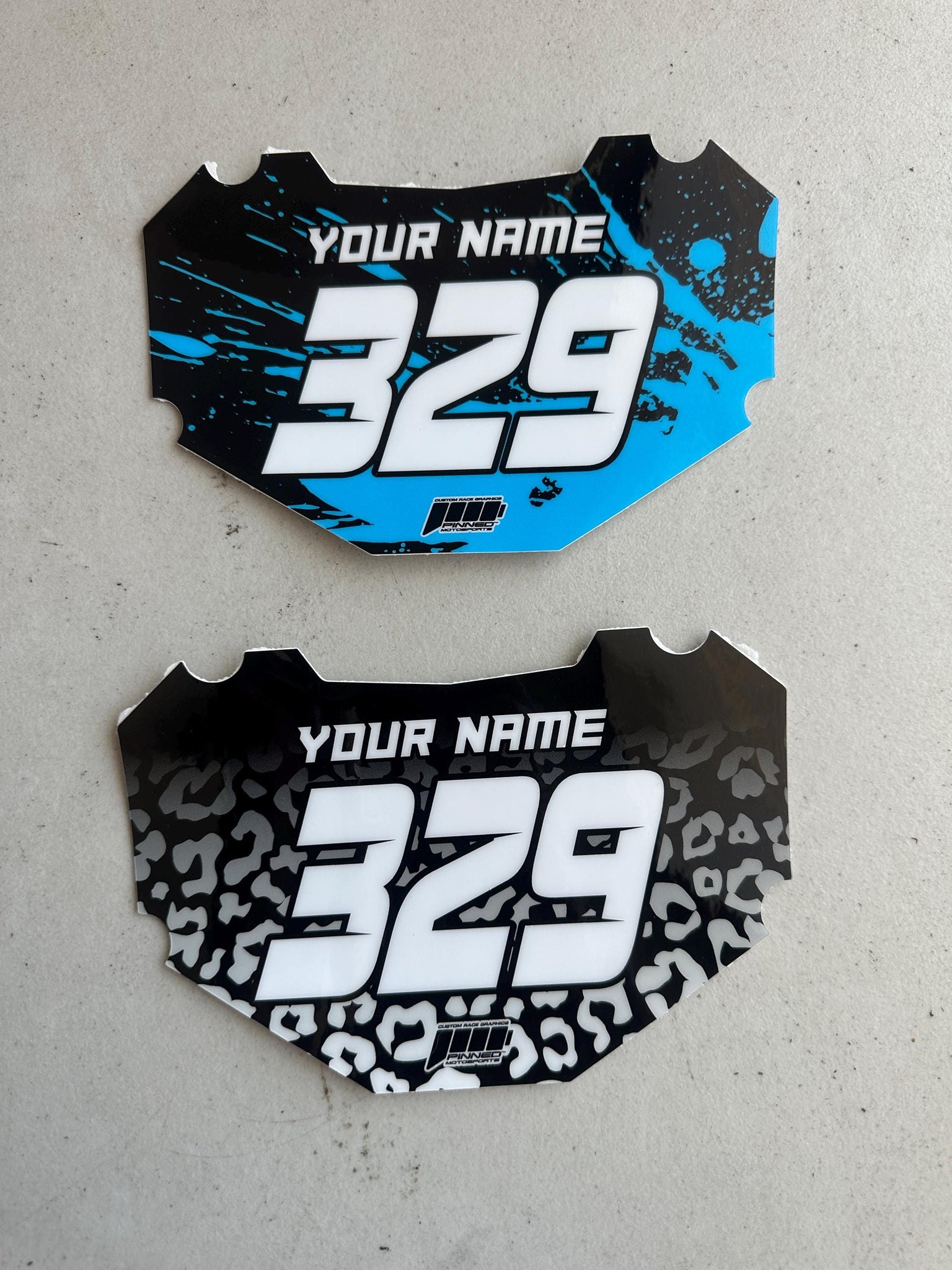 Stacyc Style Plate Graphics | Number Plate Decals | Personalized Plate Decals
