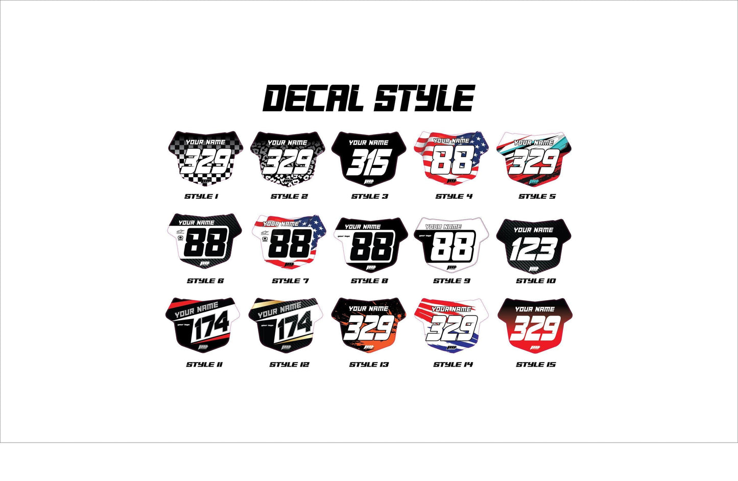 Tangent BMX Style Graphics, Tangent Plate Decals, Personalized Number Plate Graphics
