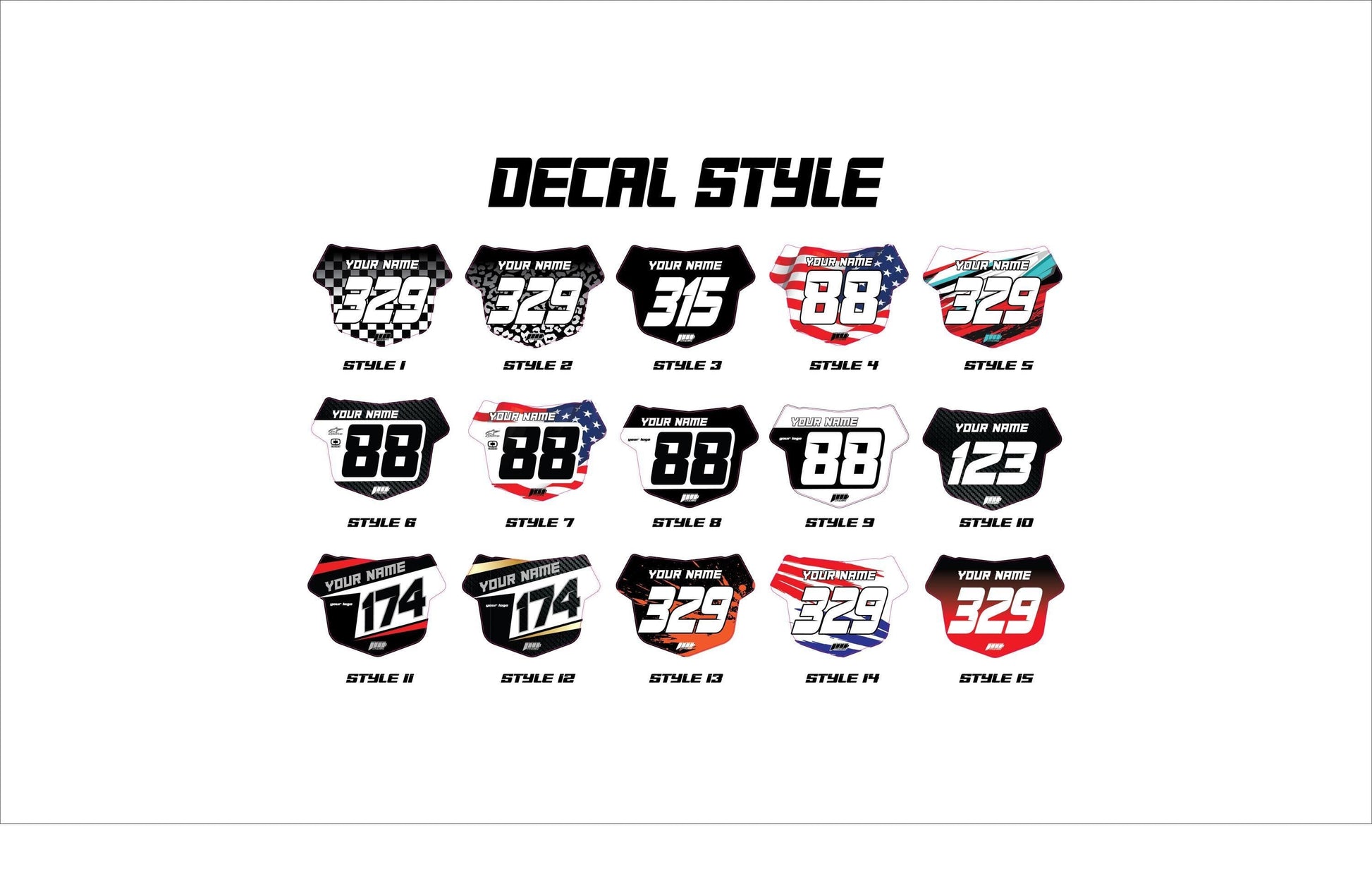 Tangent BMX Style Graphics, Tangent Plate Decals, Personalized Number Plate Graphics