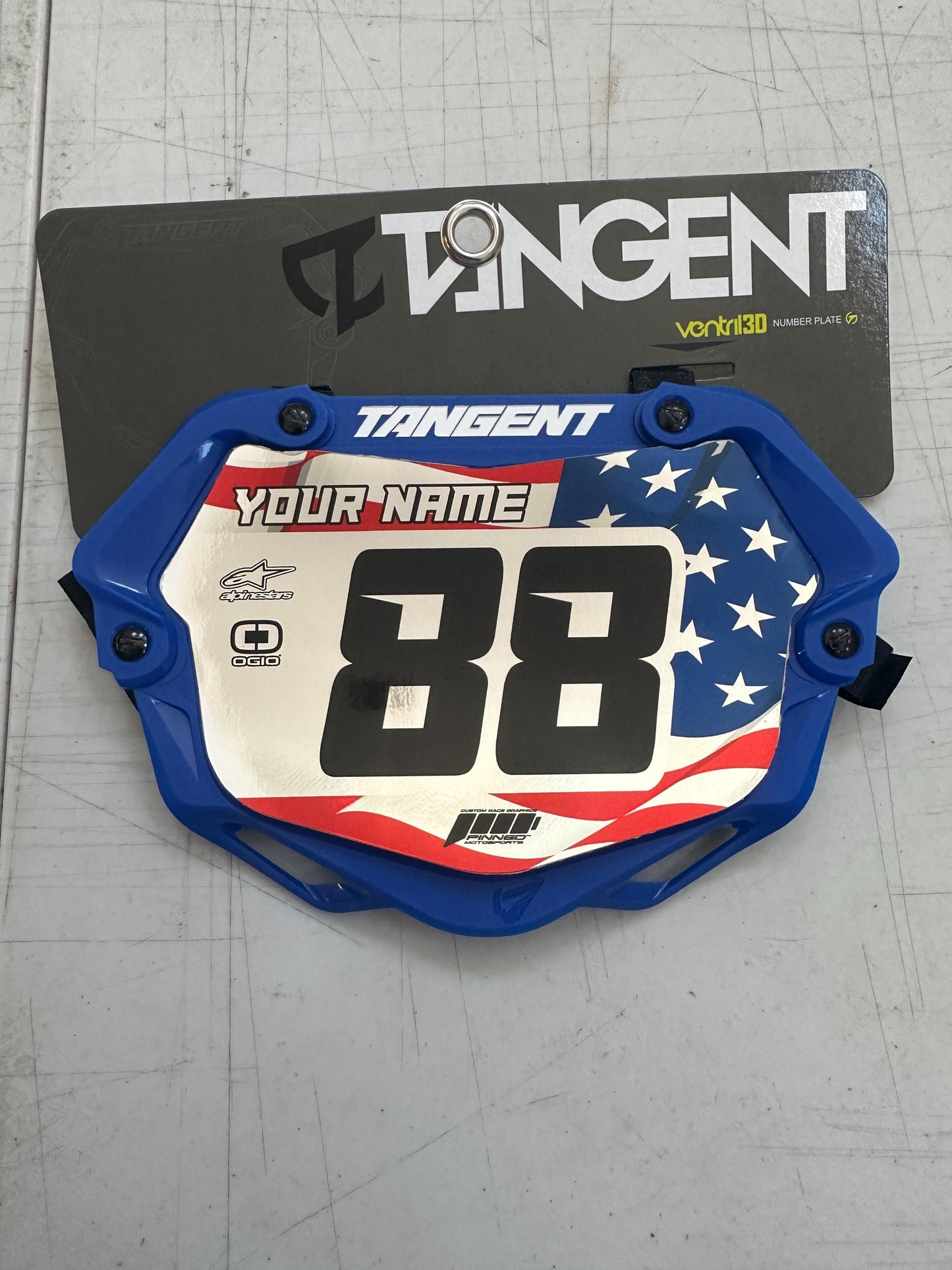 Tangent BMX Style Graphics, Tangent Plate Decals, Personalized Number Plate Graphics