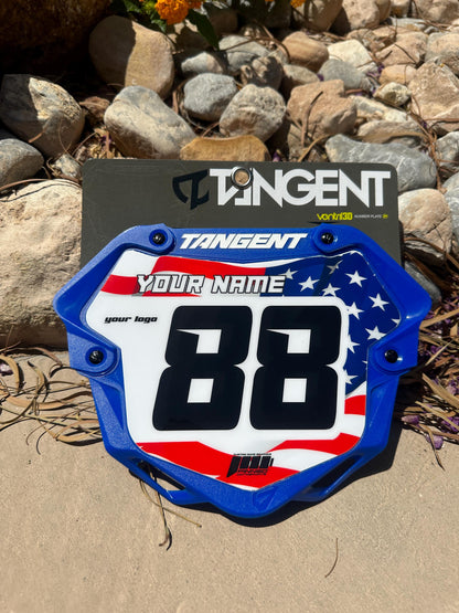 Tangent BMX Style Graphics, Tangent Plate Decals, Personalized Number Plate Graphics
