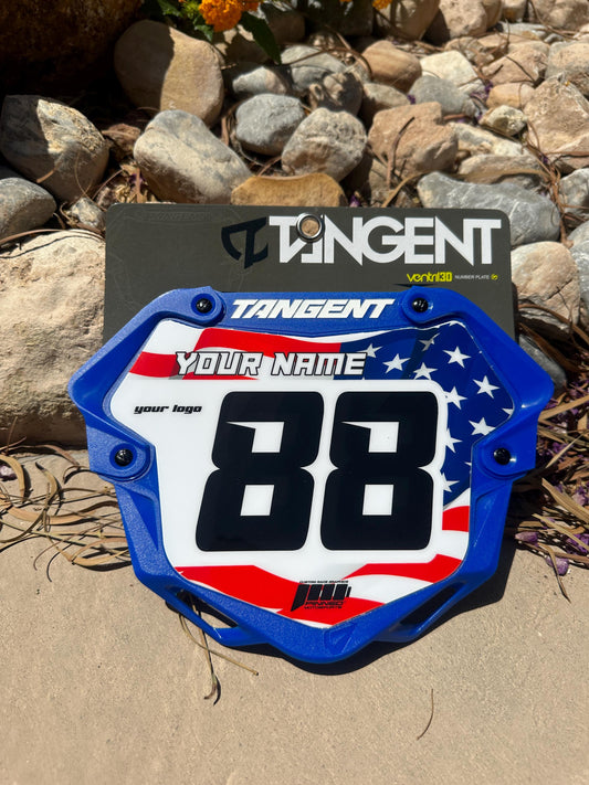 Tangent BMX Style Graphics, Tangent Plate Decals, Personalized Number Plate Graphics
