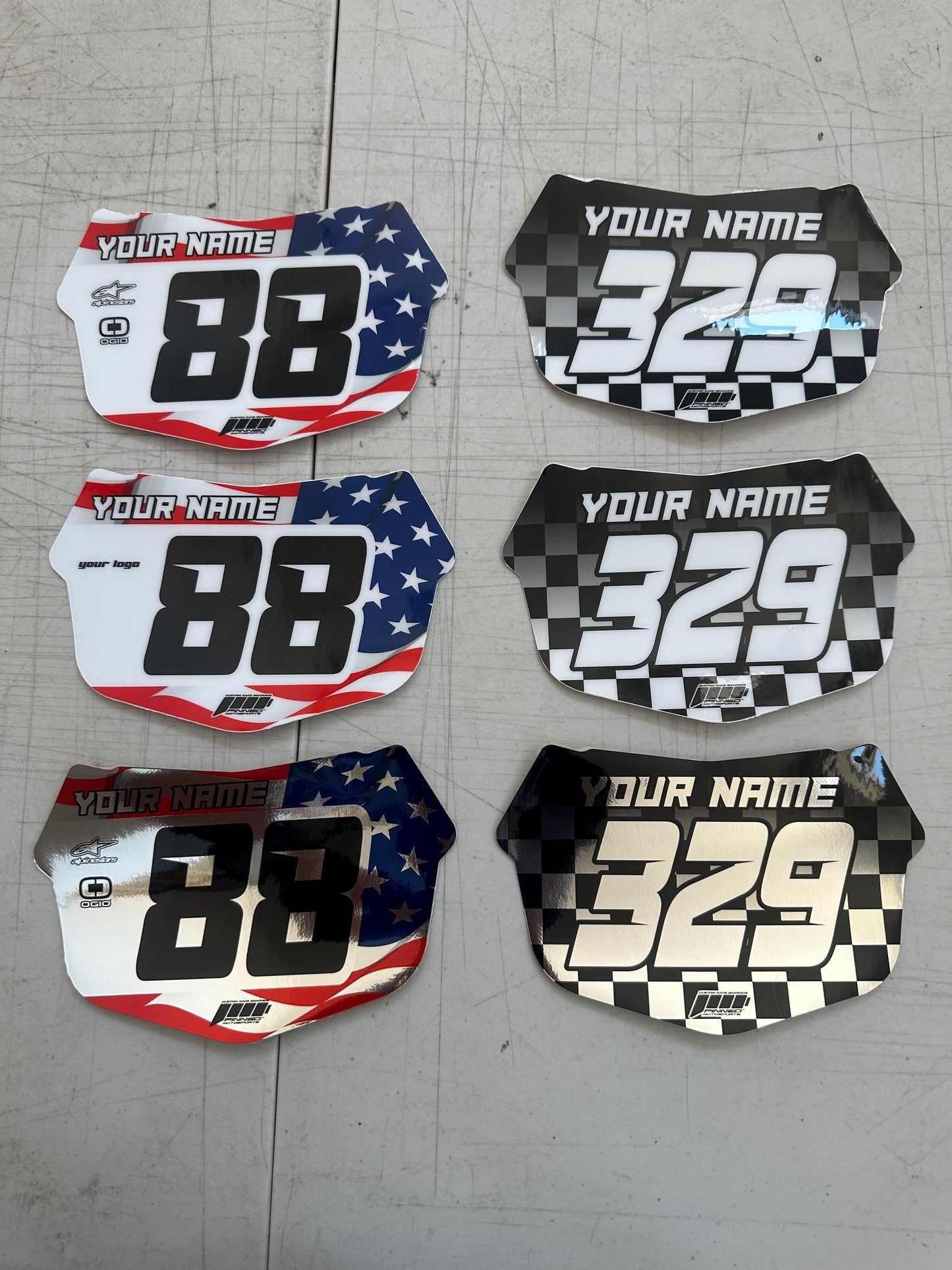 Tangent BMX Style Graphics, Tangent Plate Decals, Personalized Number Plate Graphics