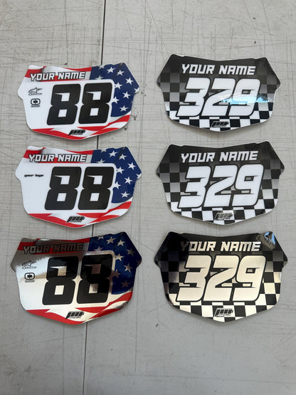 Tangent BMX Style Graphics, Tangent Plate Decals, Personalized Number Plate Graphics