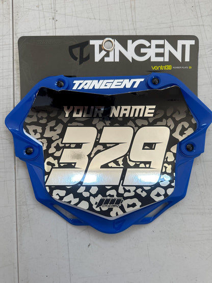Tangent BMX Style Graphics, Tangent Plate Decals, Personalized Number Plate Graphics