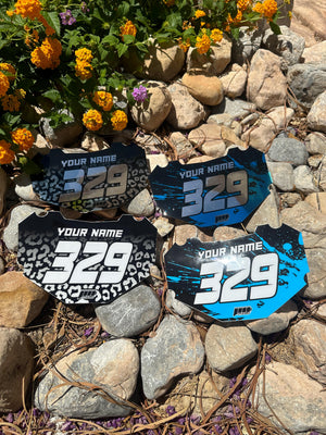 Stacyc Style Plate Graphics | Number Plate Decals | Personalized Plate Decals