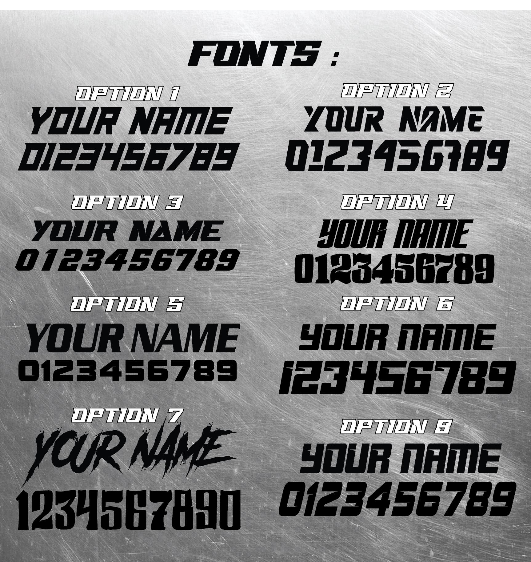 Holographic Name & Number Decals, Holographic Stickers, Personalized Decal Set