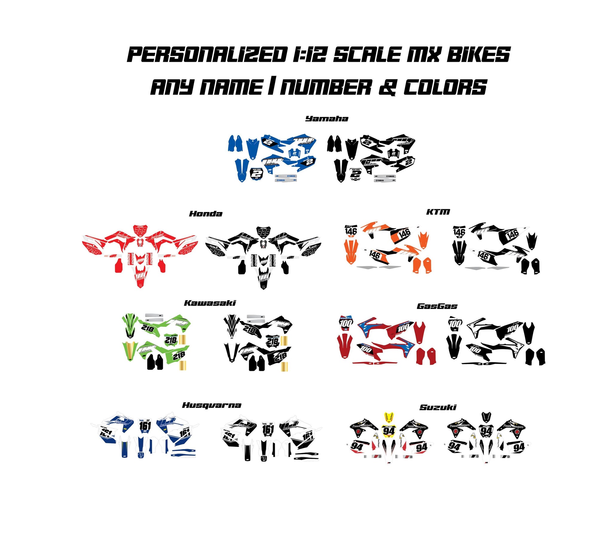 1:12 Scale Mx Bike Graphics | Model Mx Bike Graphics