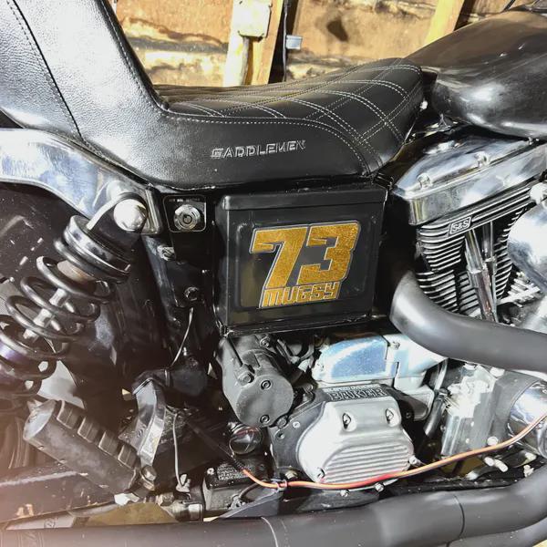 Battery Box Name & Number Decals | Motorcycle Decals | Dyna Decals