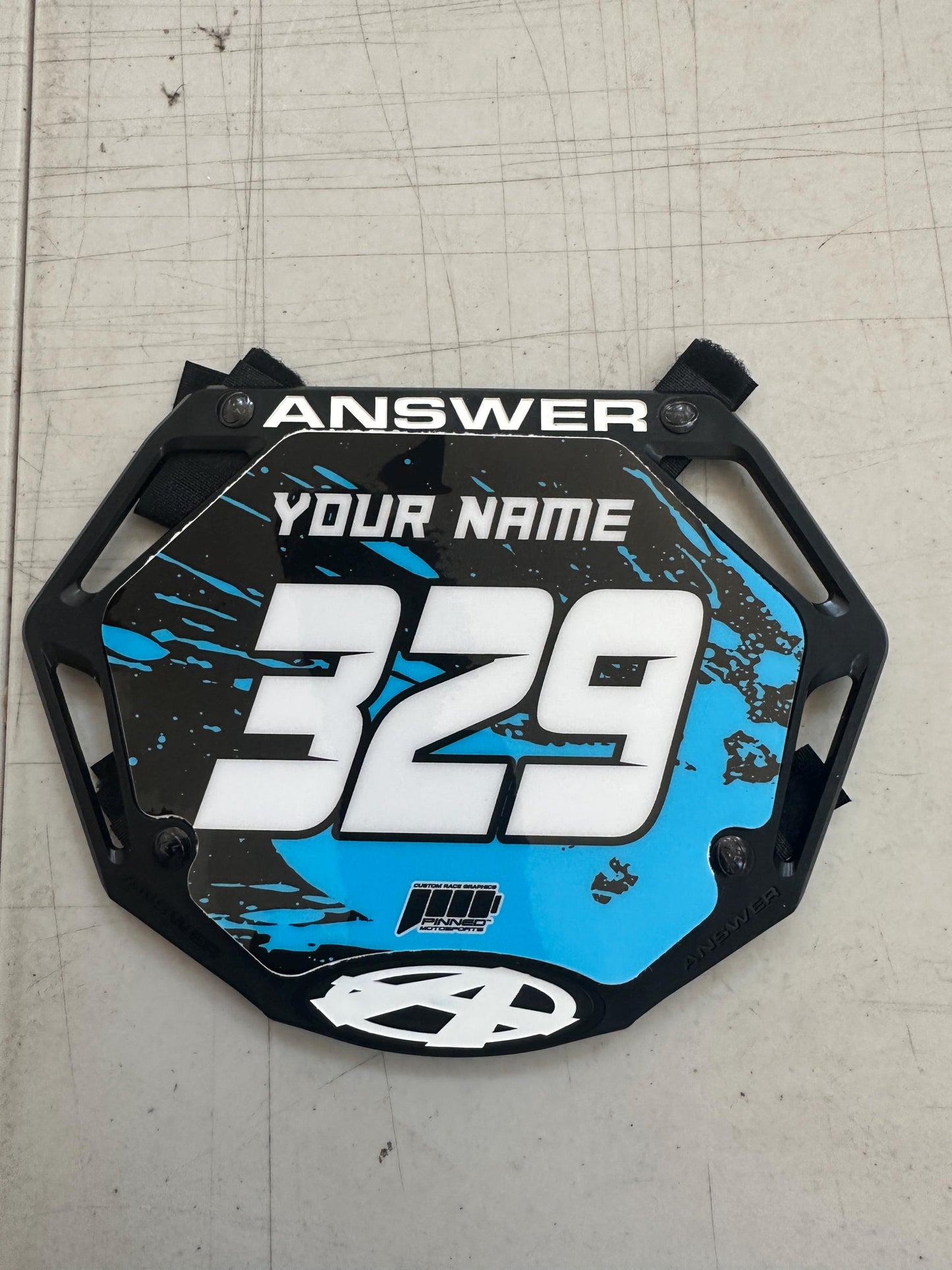 BMX Answer Style Number Plate Decals: Personalized Plates, BMX Graphics | Fast Shipping