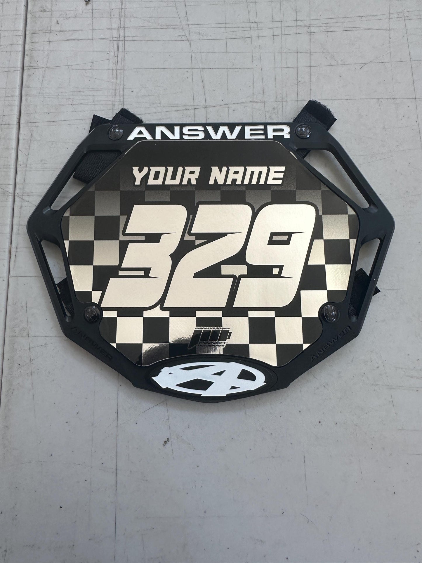BMX Answer Style Number Plate Decals: Personalized Plates, BMX Graphics | Fast Shipping