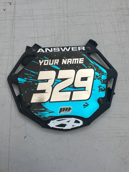 BMX Answer Style Number Plate Decals: Personalized Plates, BMX Graphics | Fast Shipping