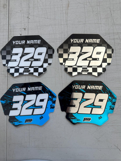 BMX Answer Style Number Plate Decals: Personalized Plates, BMX Graphics | Fast Shipping