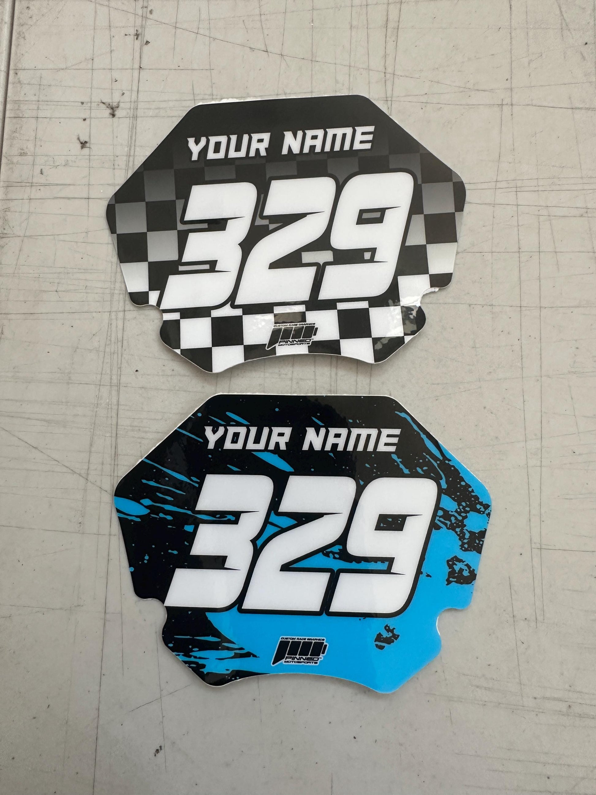 BMX Answer Style Number Plate Decals: Personalized Plates, BMX Graphics | Fast Shipping