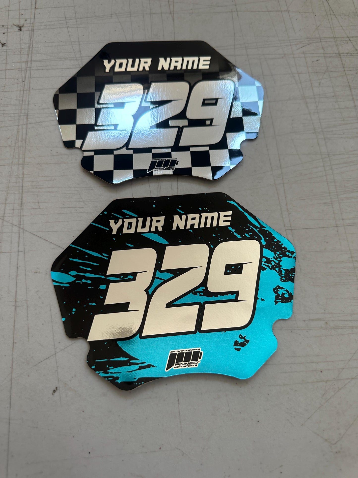 BMX Answer Style Number Plate Decals: Personalized Plates, BMX Graphics | Fast Shipping