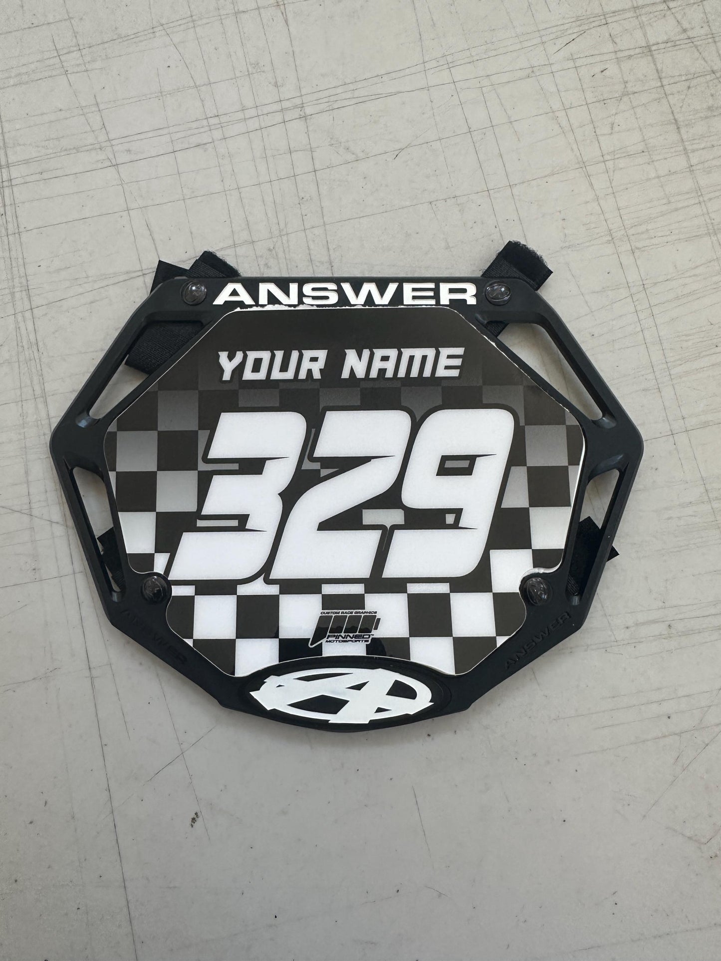 BMX Answer Style Number Plate Decals: Personalized Plates, BMX Graphics | Fast Shipping