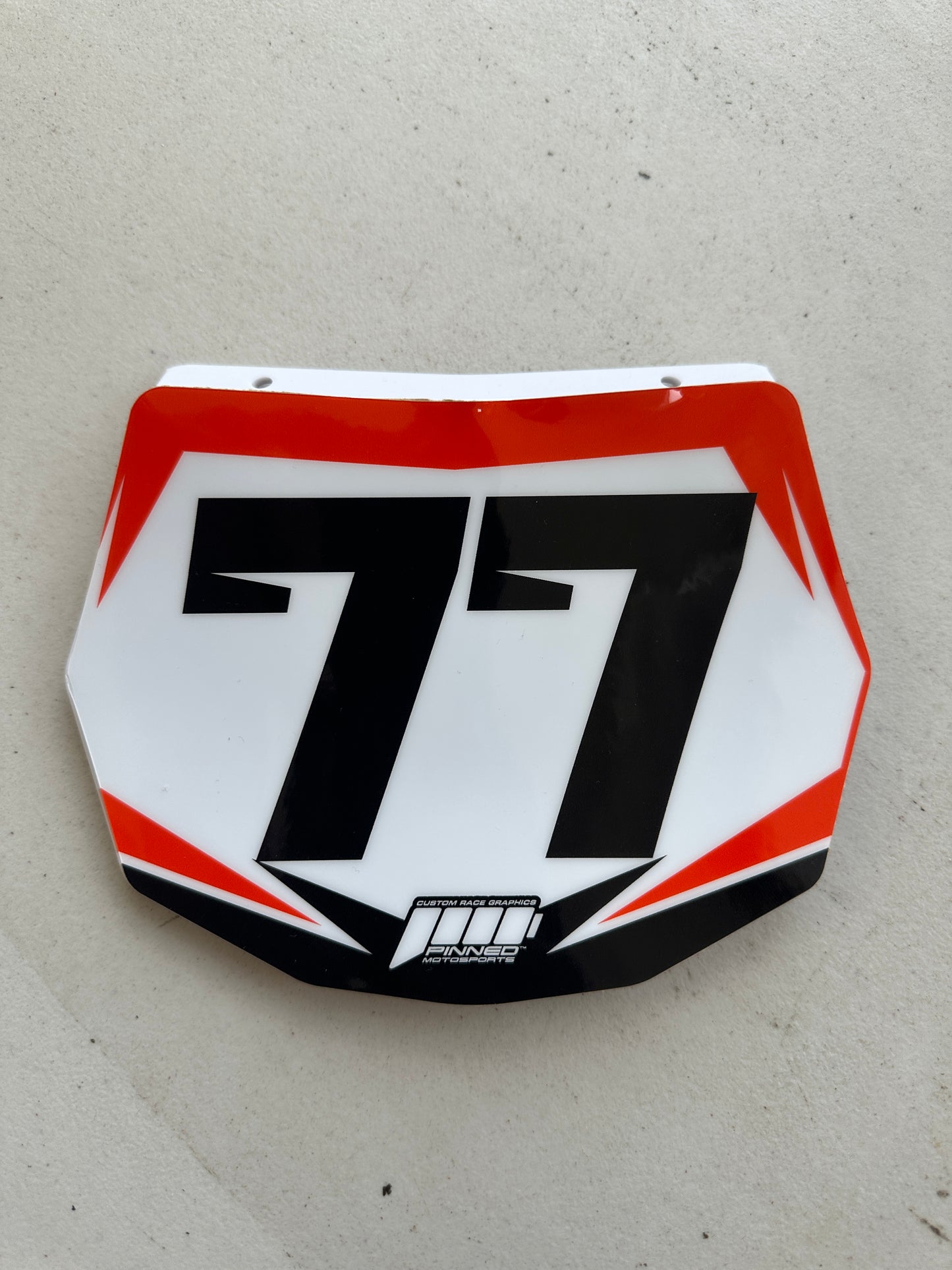 Personalized balance bike front plate decal example