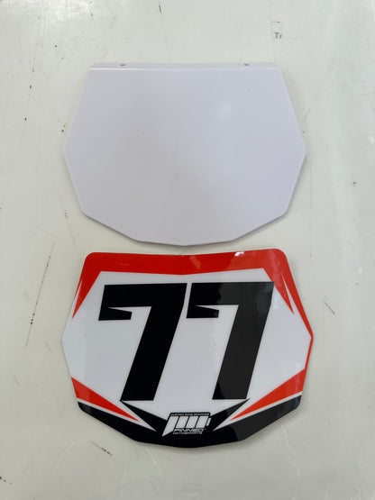 Personalized balance bike front plate decal example