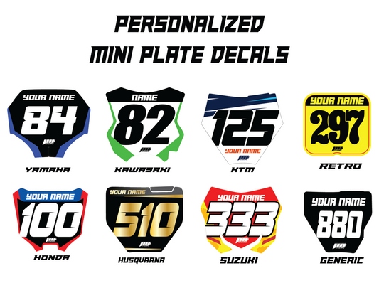 Mini Number Plate Decals