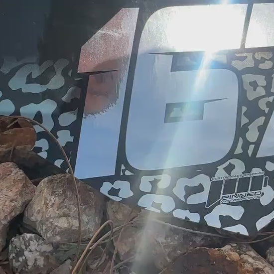 Chrome Colored BMX Number Plate Decals, Custom BMX Plate decal, Clean BMX Plate Decals
