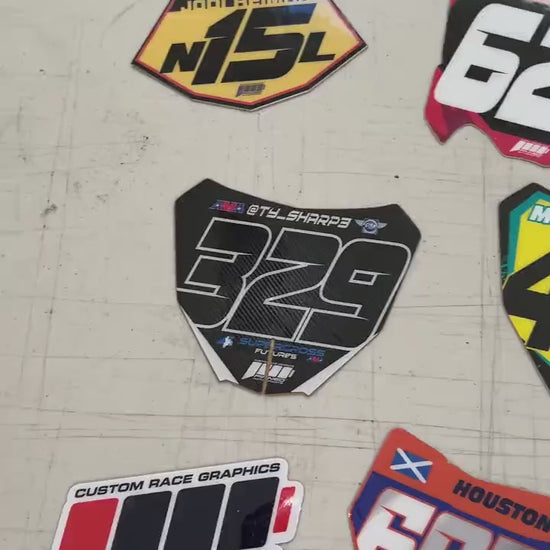 Personalized Number Plate Decals, Custom Name Number Plate decal, Motocross Plate Decals, Waterproof Decals, Number Decals, Any size