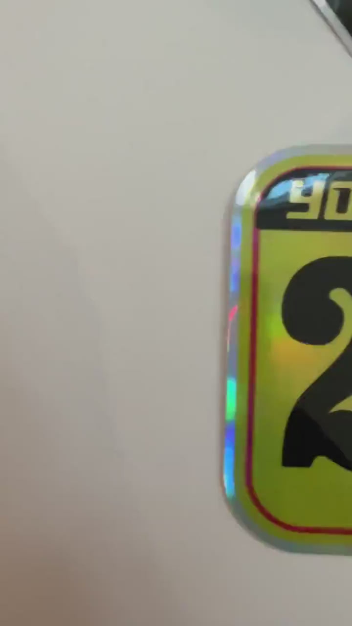 4" Holographic Mini Plate Decals / Holographic Mx Plate decal