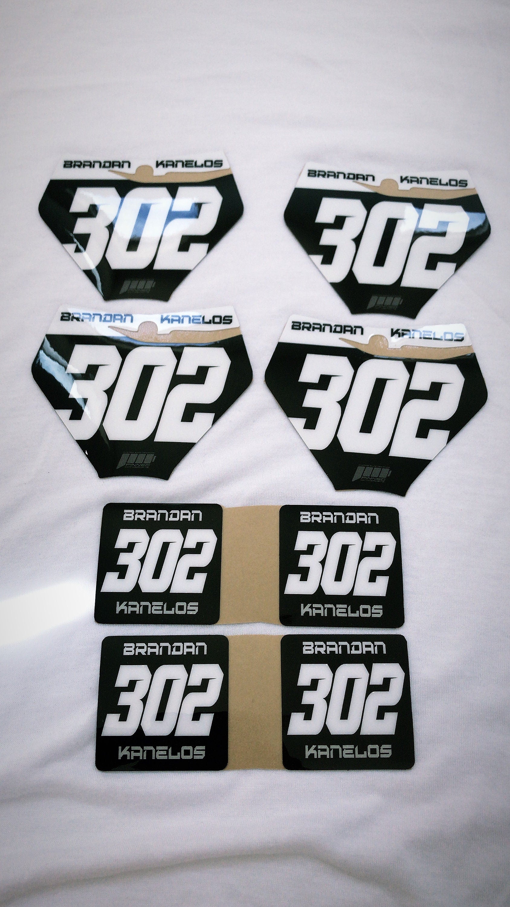 Mini Plate Decals, Custom Name Number Plate decal, Motocross Plate Decals, Waterproof Decals, Number Decals