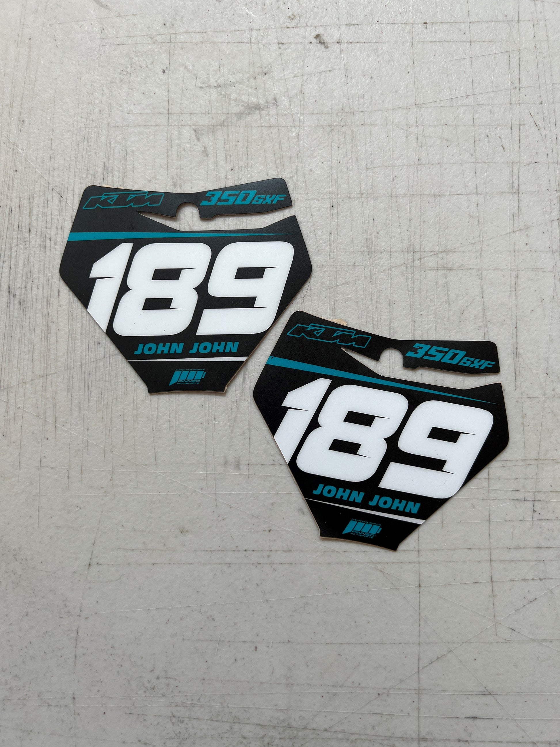 Mini Plate Decals, Custom Name Number Plate decal, Motocross Plate Decals, Waterproof Decals, Number Decals